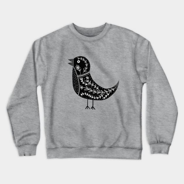 folk bird Crewneck Sweatshirt by bruxamagica